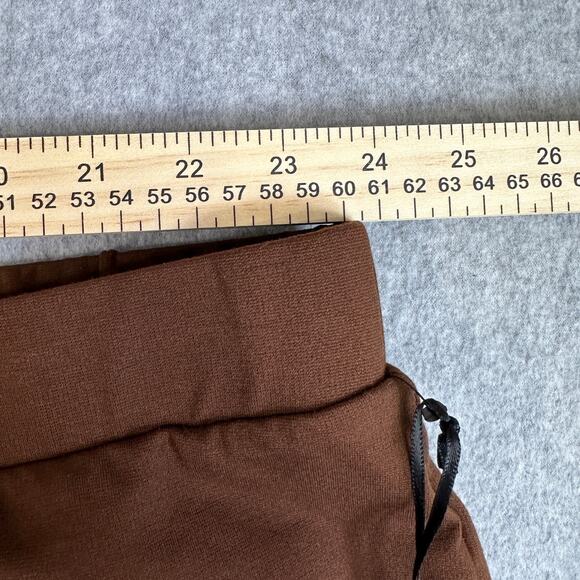 Ava & Viv Pull On Stretch Pant WMNS 3X Plus Brown High Rise Split Ankle Wide Leg - Picture 10 of 13